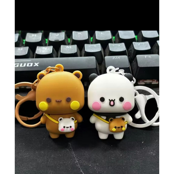 Bubu & Dudu Character Adorable Keychain Purse Backpack Charm Set - Picture 7 of 14